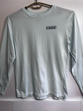 Lake Champlain Vermont Sunset Graphic Long Sleeve Tee  Men’s Size Medium Cotton